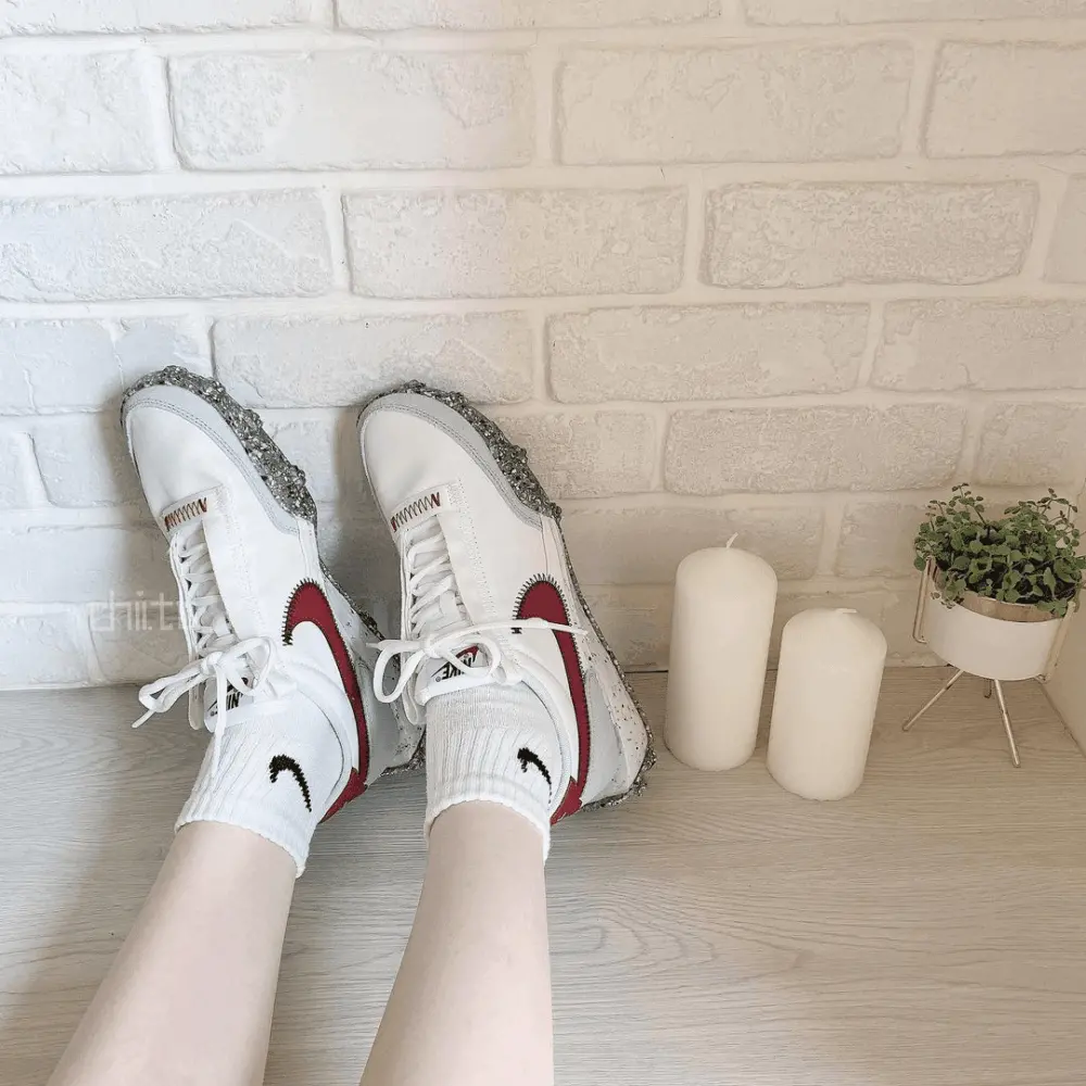 Giày Nike Waffle Racer Crater 'Summit White Red' CT1983-103 - Ảnh 4