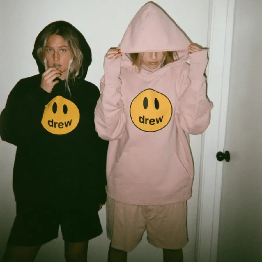 Alternative view of Áo Drew House Mascot Deconstructed Hoodie Dusty Rose DH-MADHDTR