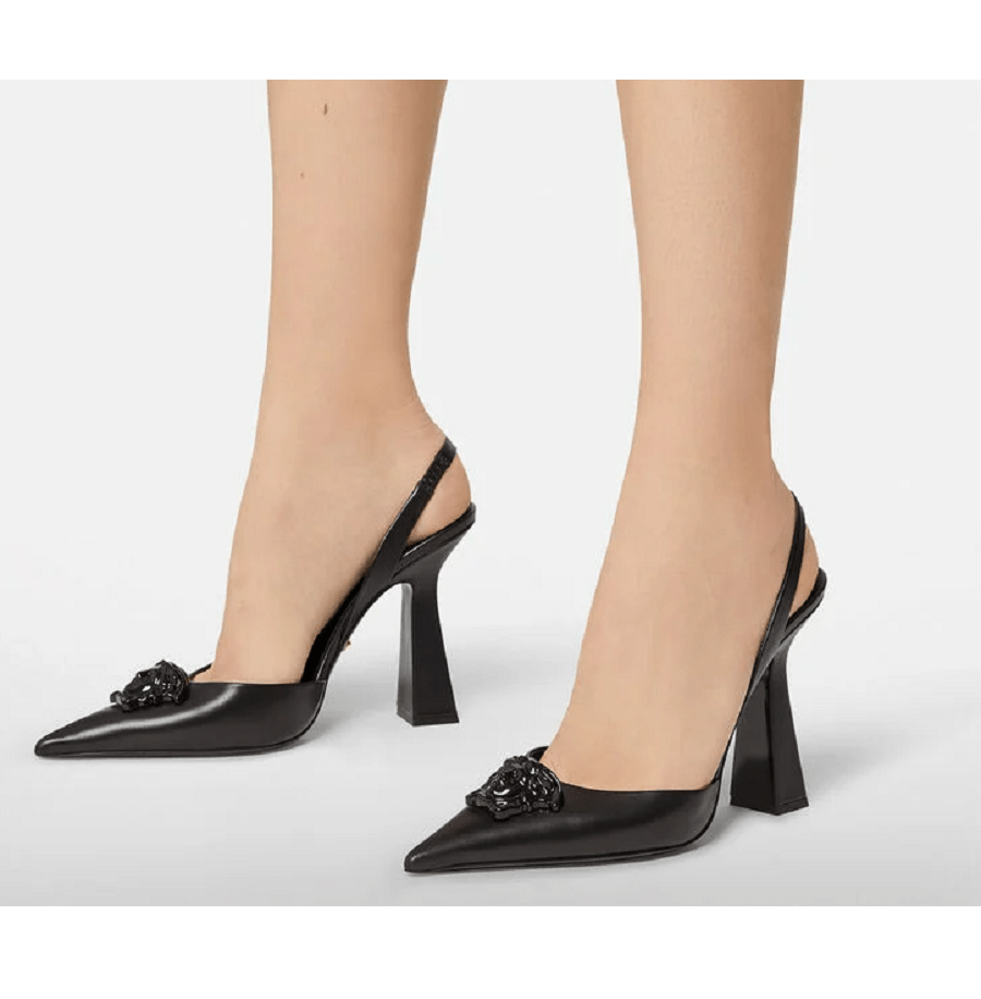 Giày Versace LA Medusa Sling-Back Pumps 1001207-DVT2P-1B090 - Ảnh 2