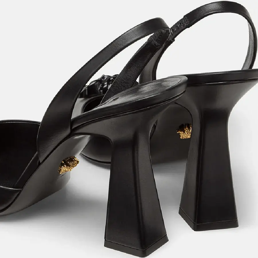 Giày Versace LA Medusa Sling-Back Pumps 1001207-DVT2P-1B090 - Ảnh 4