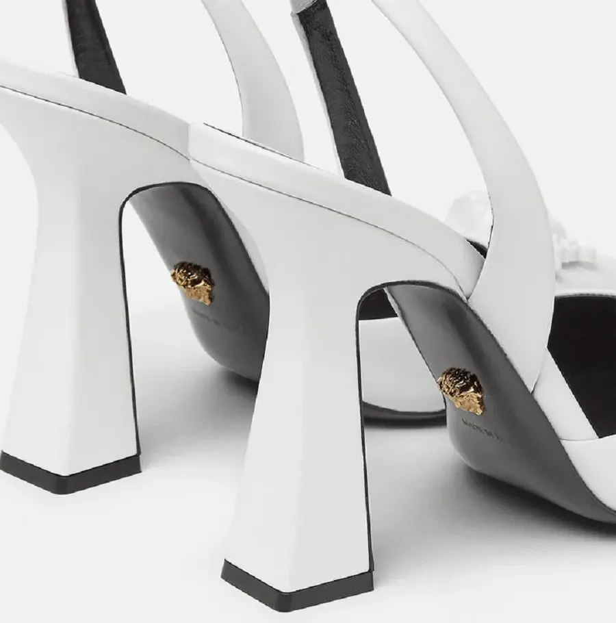 Giày Versace La Medusa Patent Sling-back Pumps 1001207-DVT2P-1W040 - Ảnh 3