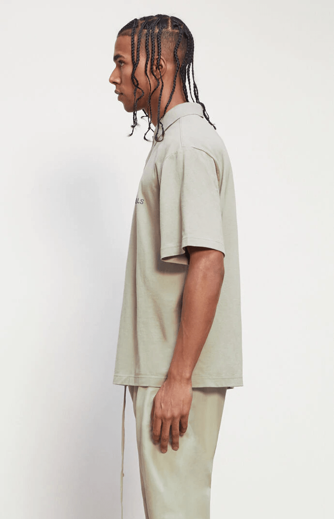Áo Fear Of God Essentials Short Sleeve Boxy Polo Moss FOG-ESSSBPMSS - Ảnh 3