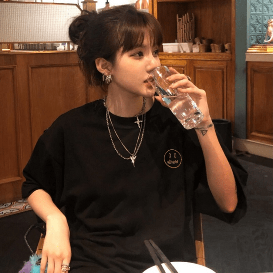 Áo Drew House Sketch Mascot Tee Black - Ảnh 5