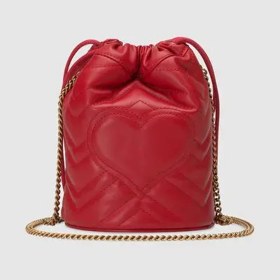 Túi Gucci GG Marmont Mini Bucket Bag 575163 DTDRT 6433 - Ảnh 3