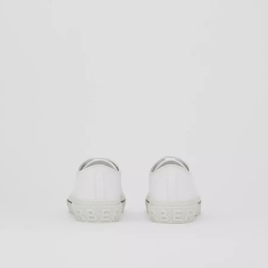 Giày Burberry Logo Detail Cotton 'Neutral White' 80523401 - Ảnh 3