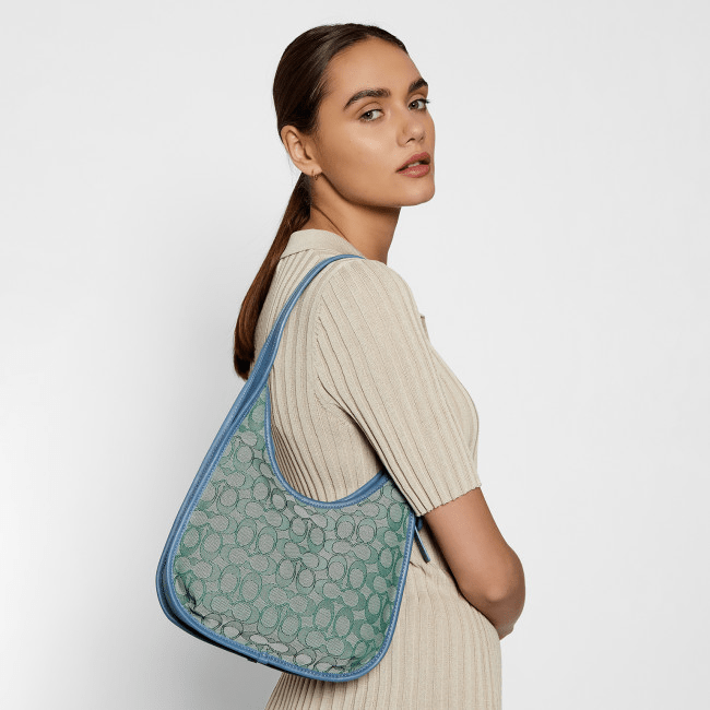 Túi Coach Originals Signature Jacquard Coach Ergo Shoulder Bag C2588 B4SBW - Ảnh 2