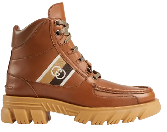Giày Gucci Men's Ankle Boot With Interlocking G Cuir Leather 663368-DTNE0-2560
