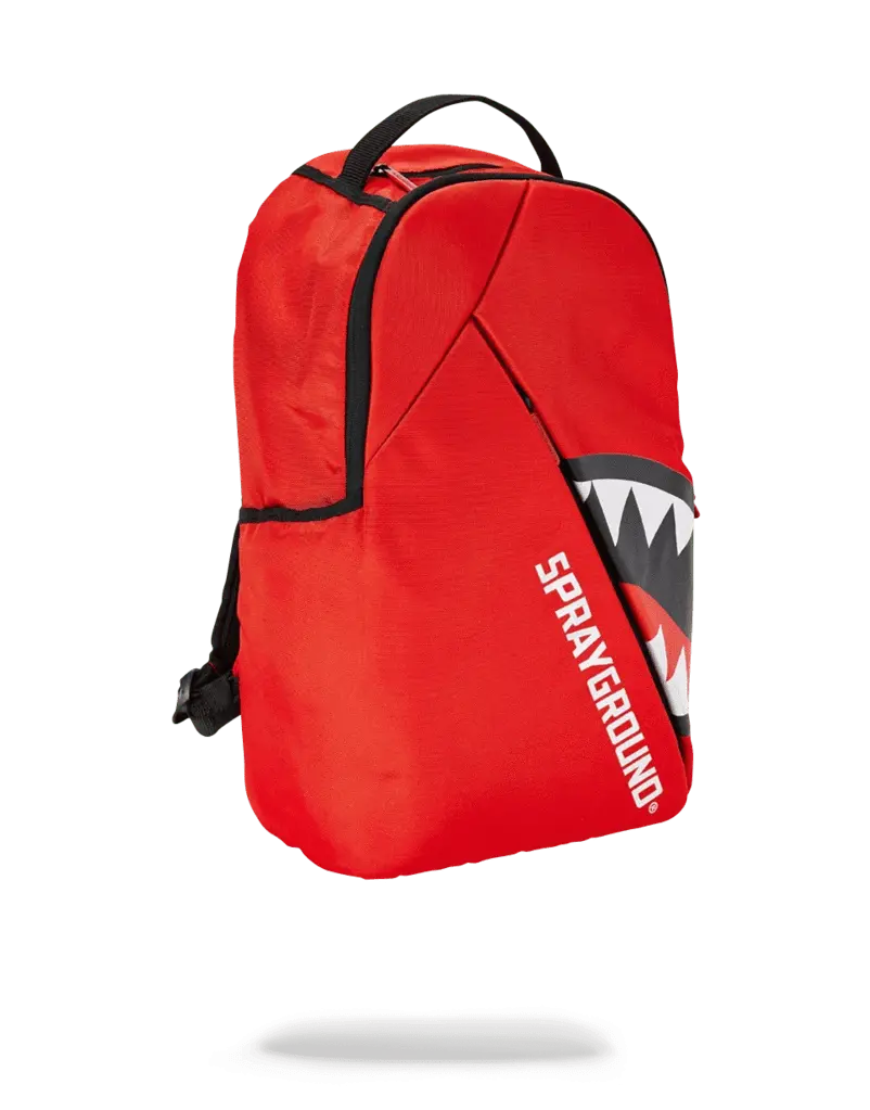 Alternative view of Sprayground Angled Shark 'Red'