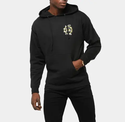 Alternative view of Áo Anti Social Social Club x Fragment Yellow Bolt Hoodie Black ASSC-XFYBHBK