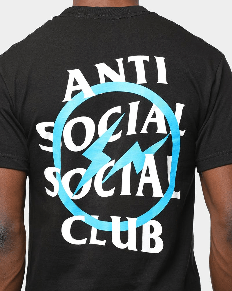 Áo Anti Social Social Club x Fragment Blue Bolt Tee Black ASSC-XFBBTBK - Ảnh 3