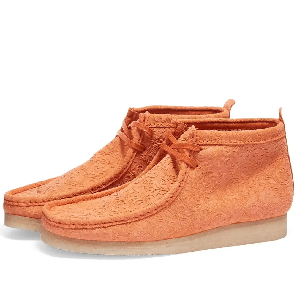 Giày Clarks x END Wallabee Boots 'Orange Floral' 261-63420 - Ảnh 5