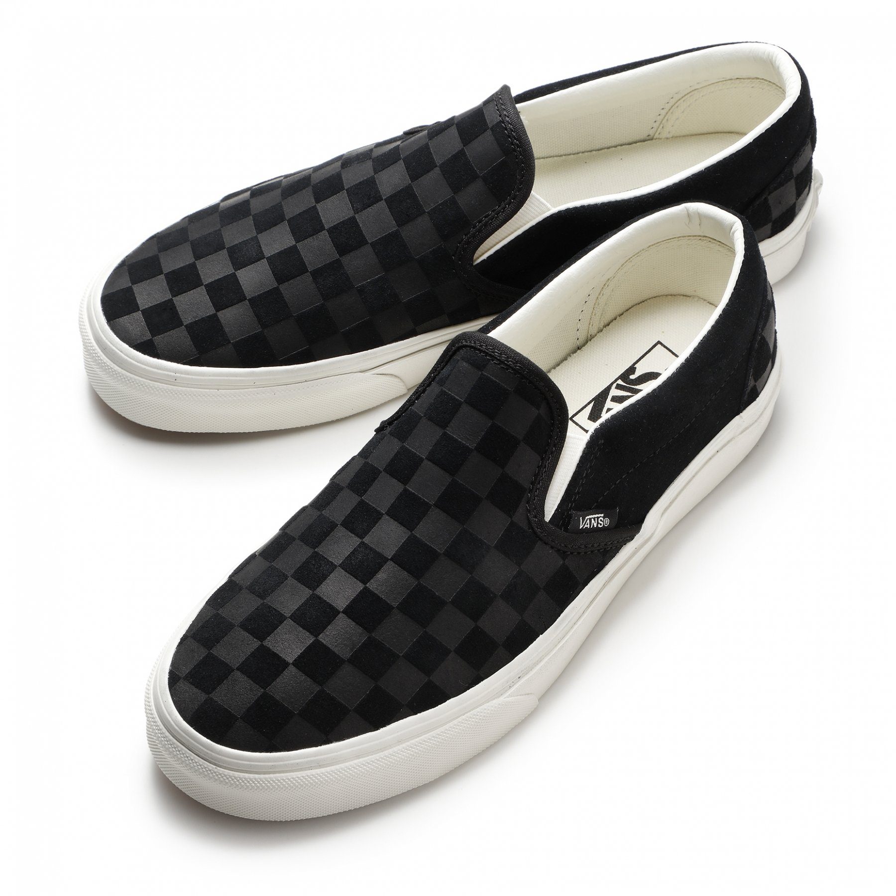 Giày Vans Classic Slip-On 'Checker Emboss - Black' VN0A38F7QCF - Ảnh 4