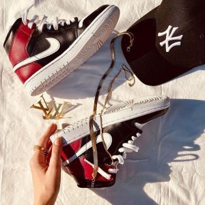 Alternative view of Giày Nike Air Jordan 1 Mid Noble Red BQ6472-016