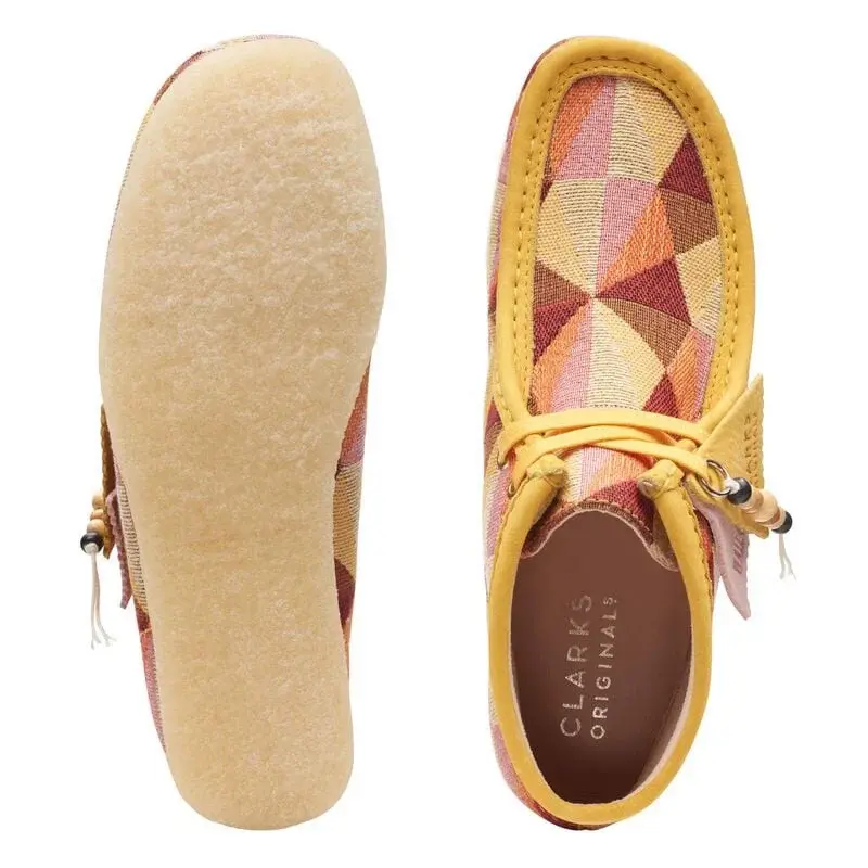 Giày Clarks Wallabee Boot 'Yellow Combination' 261-66092 - Ảnh 5