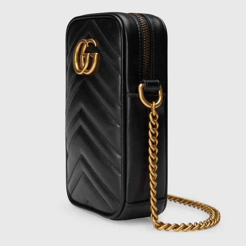 Túi Gucci GG Marmont Mini Black Leather 598597-DTDCT-1000 - Ảnh 4
