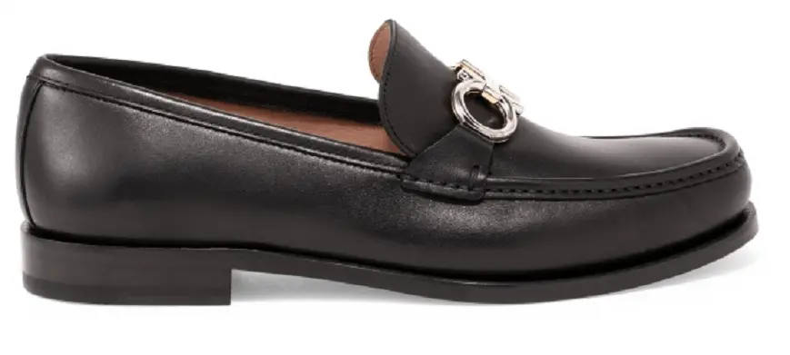 Giày Salvatore Ferragamo Men's Black Gancini Moccasin 02B715-712557