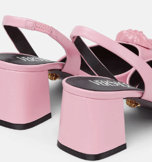 Alternative view of Giày Versace La Medusa Leather Sling-back Pumps 1003138-DVT2P-1P650