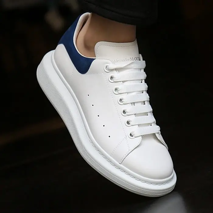 Giày Alexander McQueen Oversized Sneaker 'White Paris Blue' - Ảnh 6