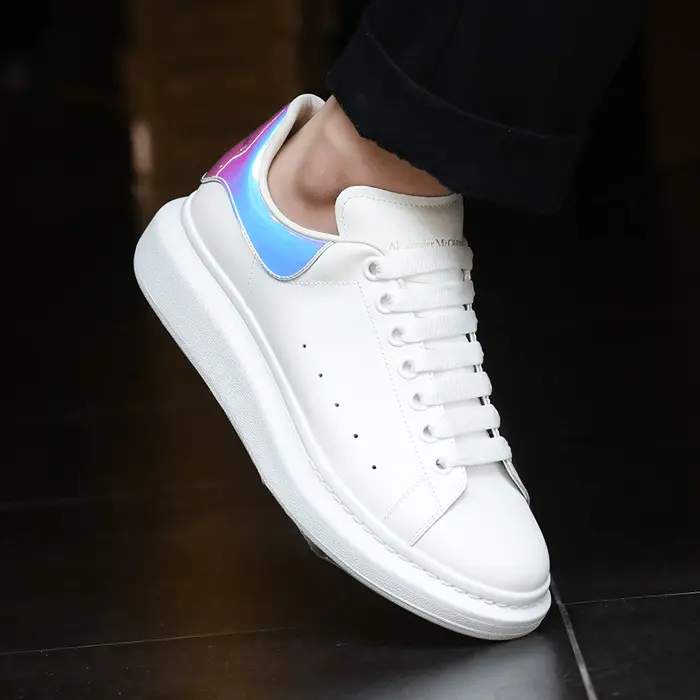 Alternative view of Giày Alexander McQueen Oversized Sneaker 'White Iridescent' 561580-WHVI5-9375