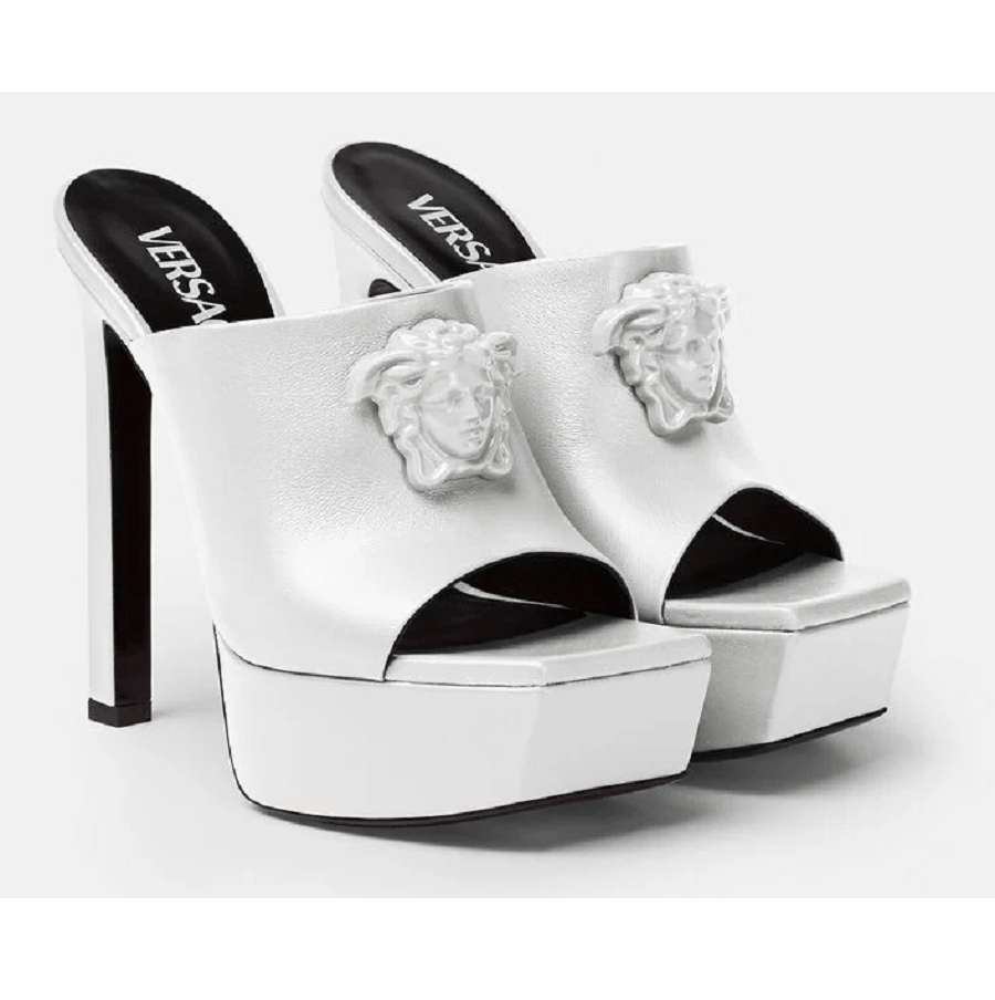 Giày Versace Platform Mules 1003308-DVT2P-1W040 - Ảnh 3