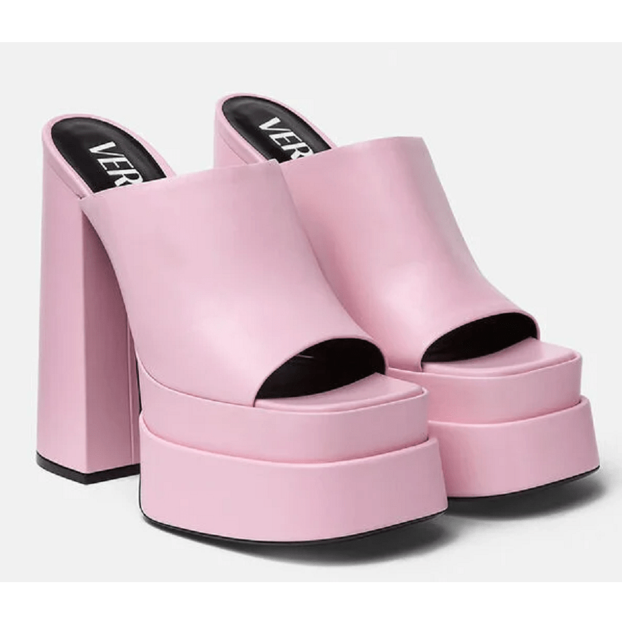 Giày Versace Platform Mules 1003320-DVT2P-1PB9V - Ảnh 4