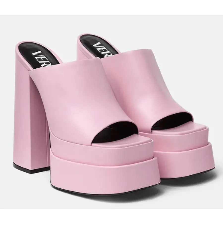Giày Versace Platform Mules 1003320-DVT2P-1PB9V - Ảnh 4