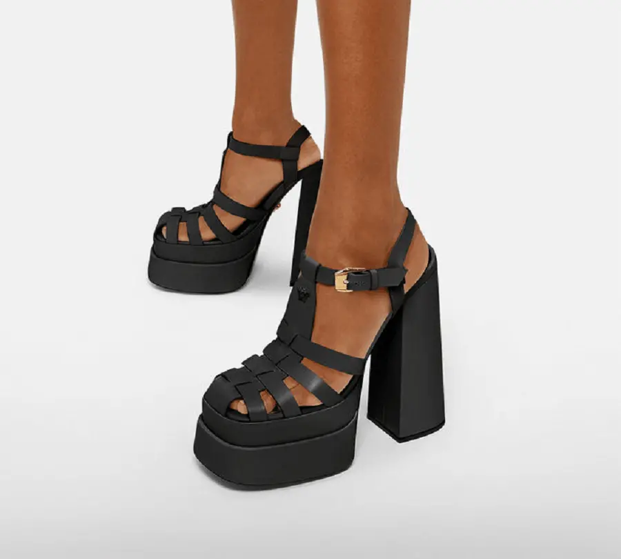 Alternative view of Giày Versace La Medusa Platform Sandals 1003326-DVT2P-1B00V