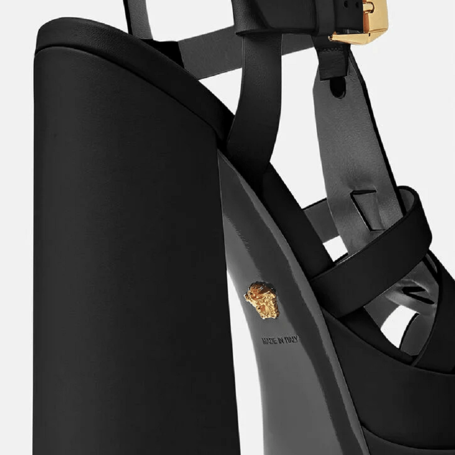 Giày Versace La Medusa Platform Sandals 1003326-DVT2P-1B00V - Ảnh 5