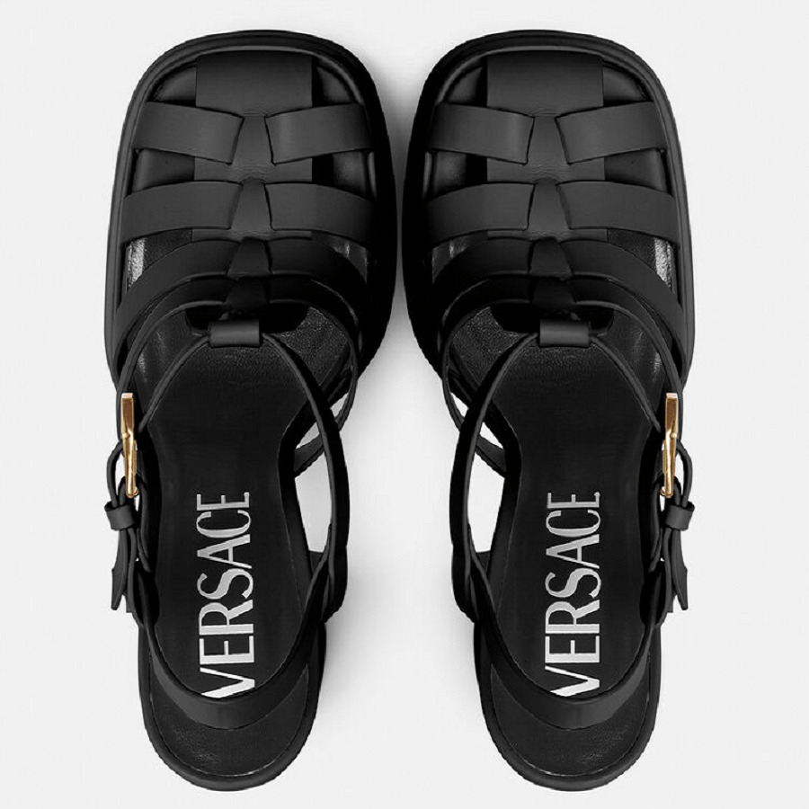 Giày Versace La Medusa Platform Sandals 1003326-DVT2P-1B00V - Ảnh 4