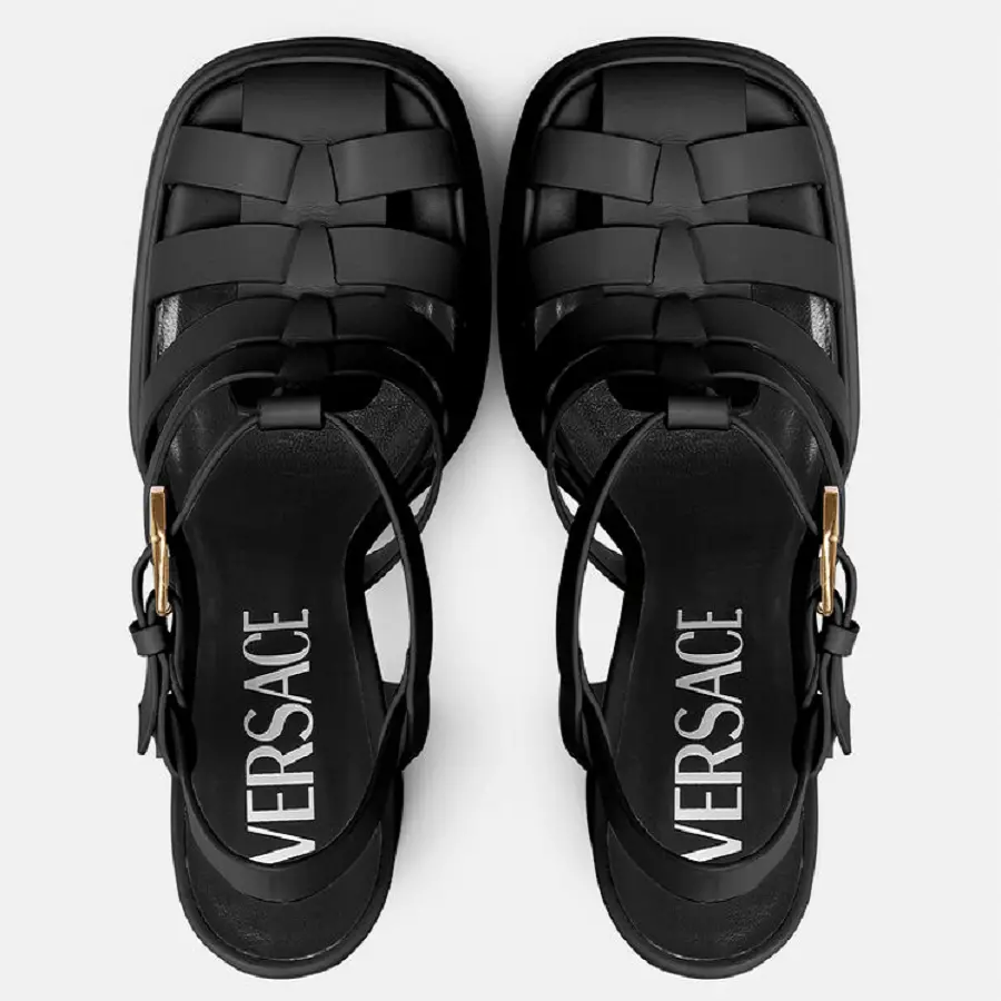 Giày Versace La Medusa Platform Sandals 1003326-DVT2P-1B00V - Ảnh 4