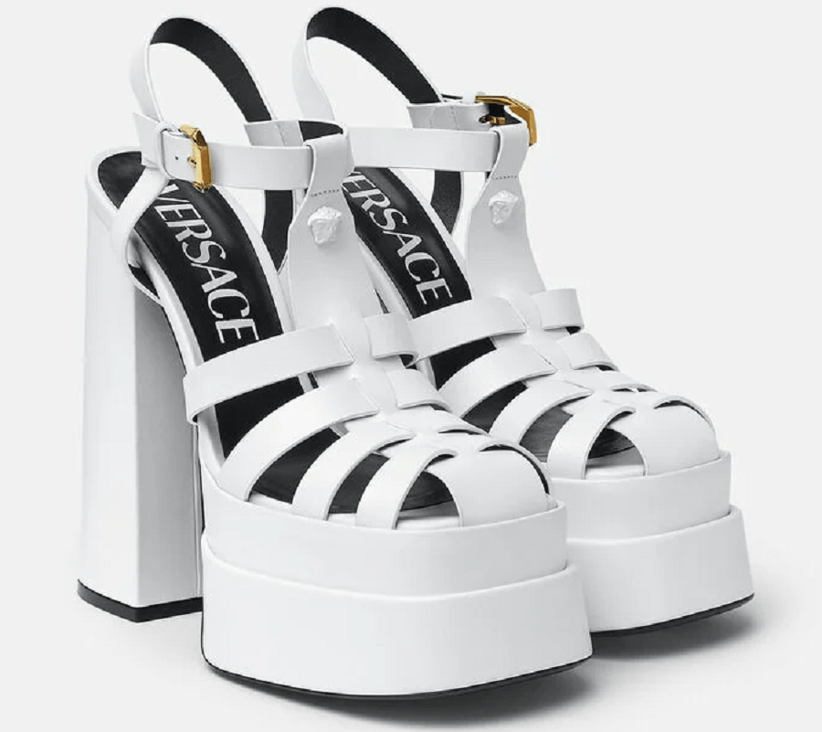 Giày Versace La Medusa Platform Sandals 1003326-DVT2P-1W00V - Ảnh 4