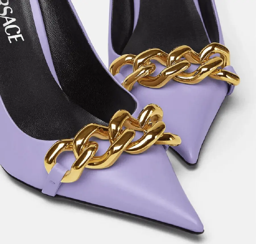 Giày Versace Medusa Chain Pumps 1003733-DVT2P-1L72V - Ảnh 3