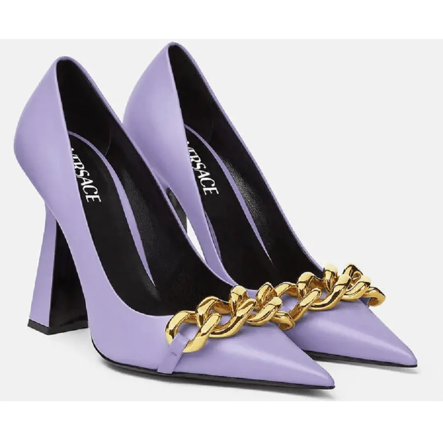 Giày Versace Medusa Chain Pumps 1003733-DVT2P-1L72V - Ảnh 4