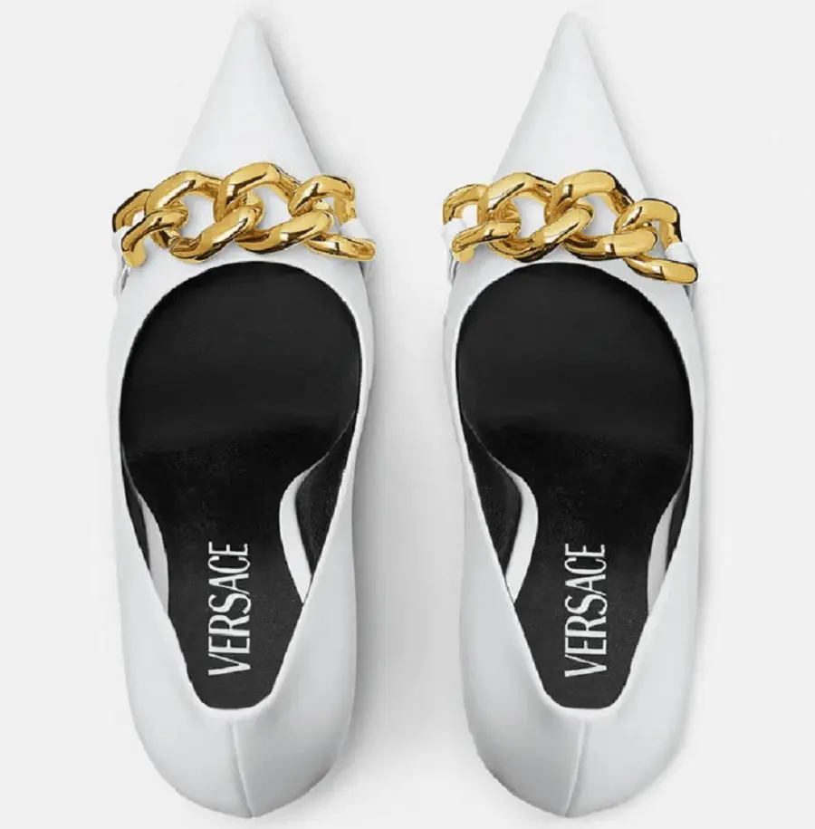 Giày Versace Medusa Chain Pumps 1003733-DVT2P-1W00V - Ảnh 5