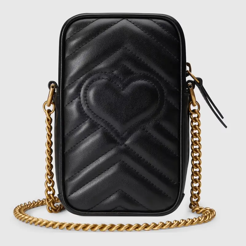 Túi Gucci GG Marmont Mini Black Leather 598597-DTDCT-1000 - Ảnh 3