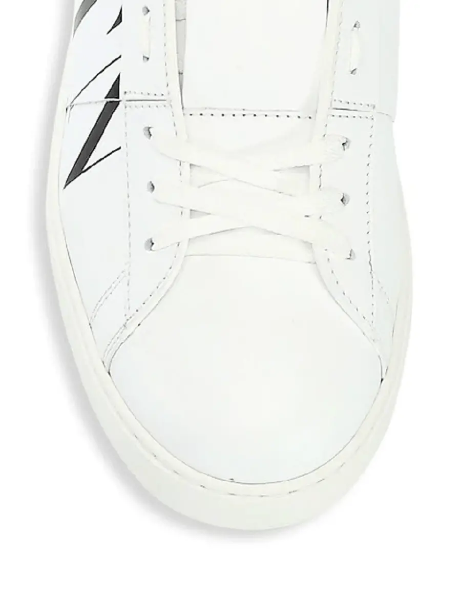 Giày Valentino Gavarani Women's White Leather Sneakers UW2S0781PSTA01 - Ảnh 4