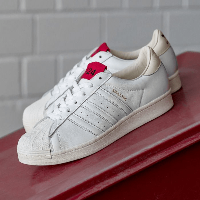 Giày Adidas 424 x Superstar Shell Toe 'White Scarlet' FW7624 - Ảnh 2