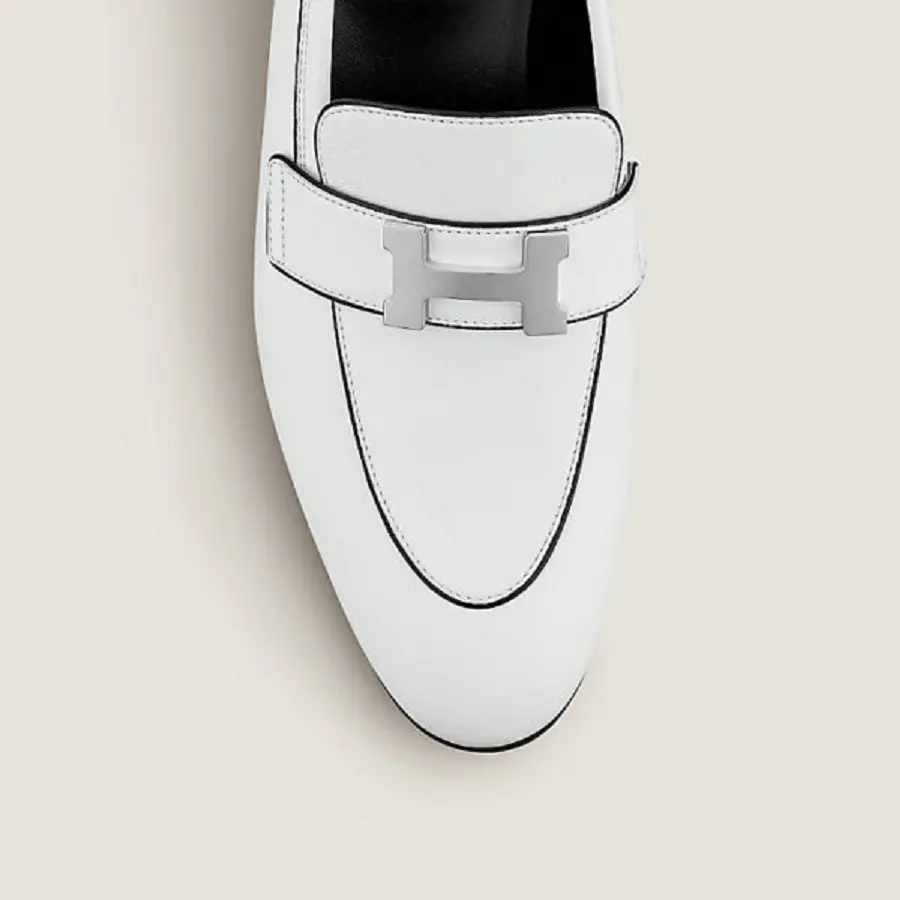 Giày Hermes Paris Loafer ‘Blanc’ H221004Z90380 - Ảnh 4