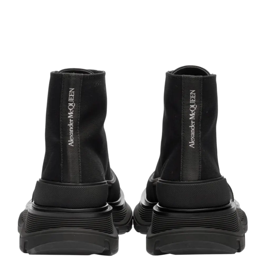 Giày Alexander McQueen Wmns Fashion Black Fabric Hi Top 611706-W4L32-1000 - Ảnh 3