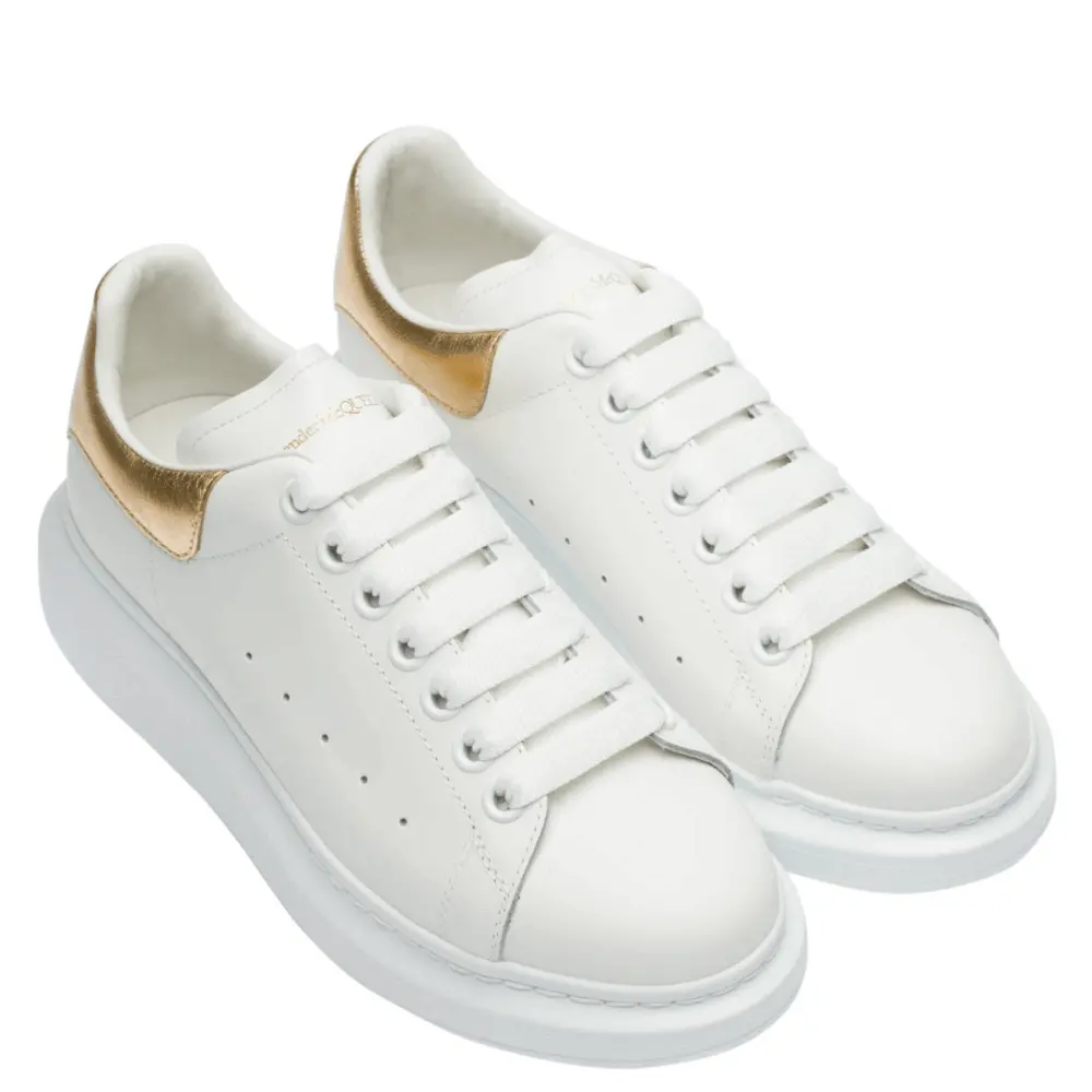 Giày Alexander McQueen Wmns Oversized Sneaker 'White Light Gold' 553770-WHFBU-9075 - Ảnh 5