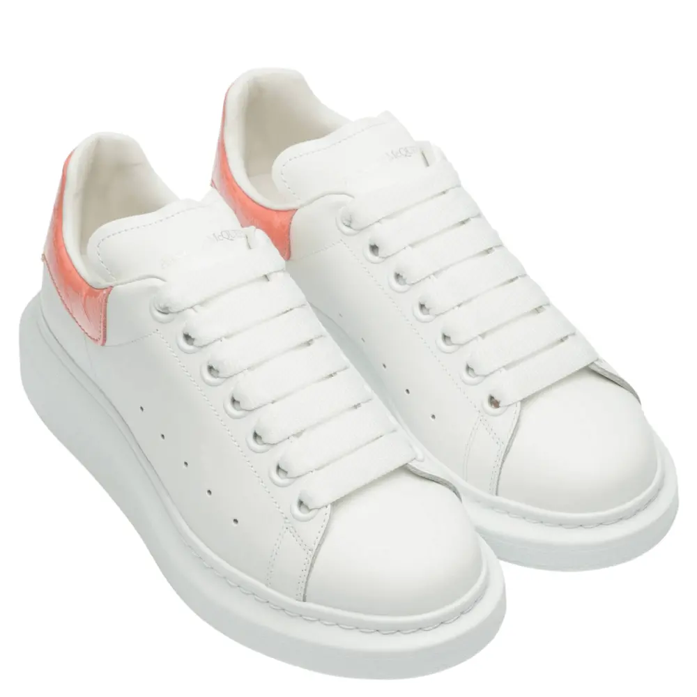 Alternative view of Giày Alexander McQueen Oversized Patent Pink Embossed Croco (W) 553770-WIAF8-9414