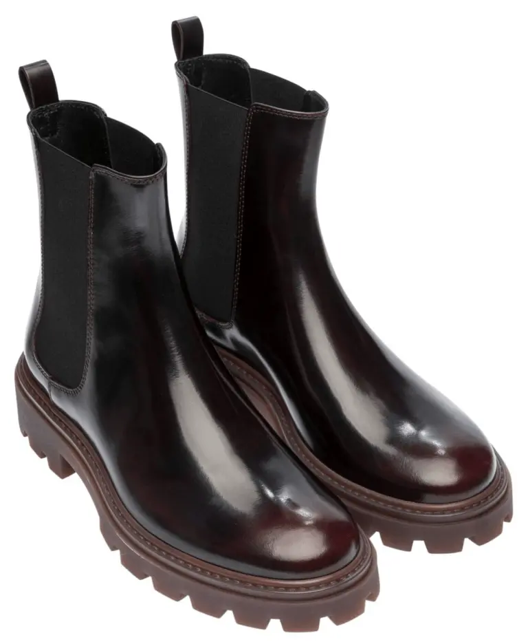 Giày Tod’s Ankle Boots In Leather Burgundy XXW08D0EA10AKTR810 - Ảnh 3
