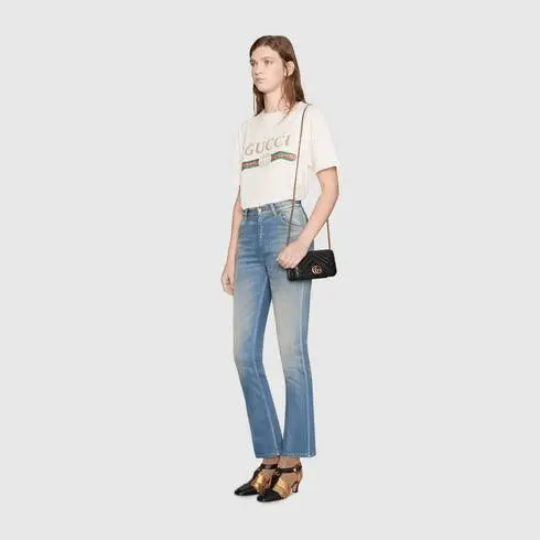 Túi Gucci GG Marmont Mini Bag 488426 DSVRT 1000 - Ảnh 5