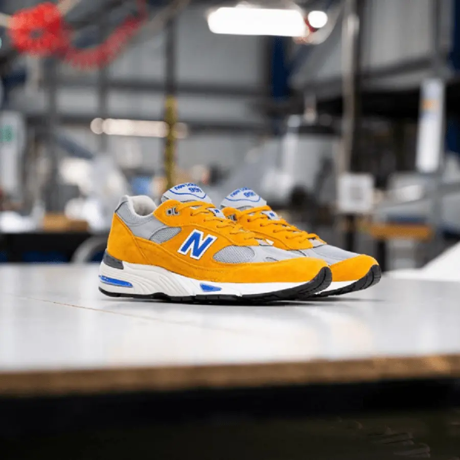 Giày New Balance 991 Made In England ‘Yellow Blue’ M991YBG - Ảnh 5