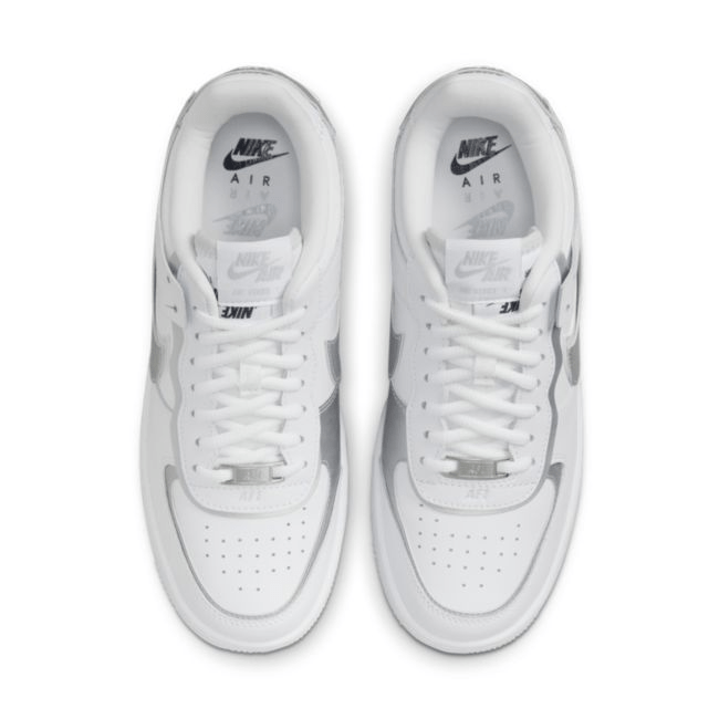 Giày Nike Air Force 1 Shadow 'White Metallic Silver' CI0919-119 - Ảnh 9
