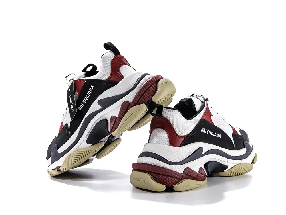 Giày Balenciaga Triple S Sneaker Black Crimson 536737 W09OM 1073 - Ảnh 3