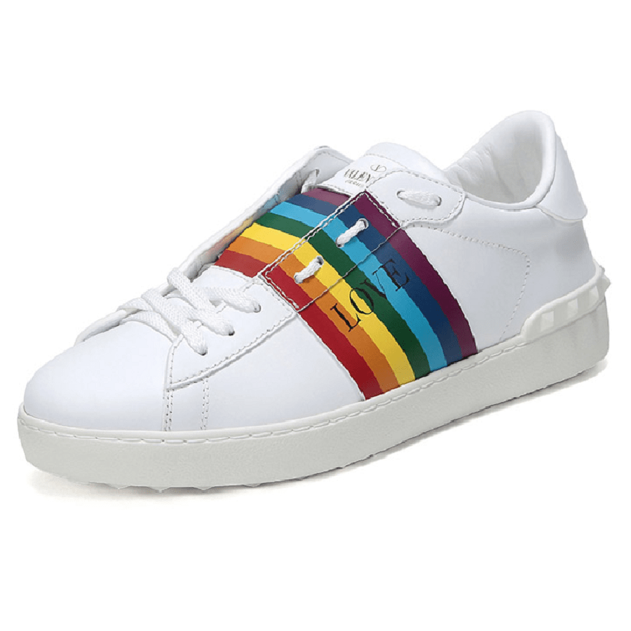 Giày Valentino Rainbow Open Sneaker In White RY2S0830 ZAN GU8 - Ảnh 4