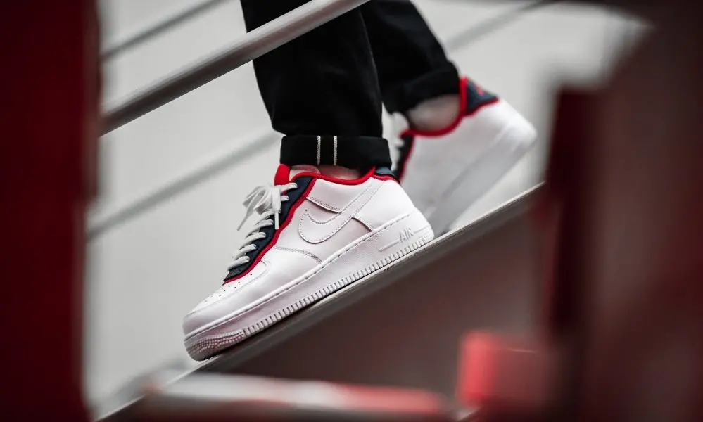 Giày Nike Air Force 1 Double Layer GS 'Obsidian Red' BV1084-101 - Ảnh 4