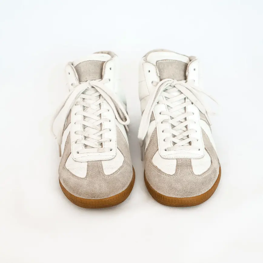 Giày MSIBHV Army Sneaker High Vintage White 3121BM637 - Ảnh 3