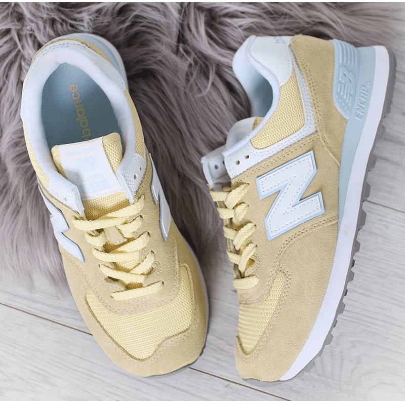 Giày New Balance Wmns 574 'Yellow Blue' WL574ESG - Ảnh 5